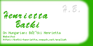 henrietta batki business card